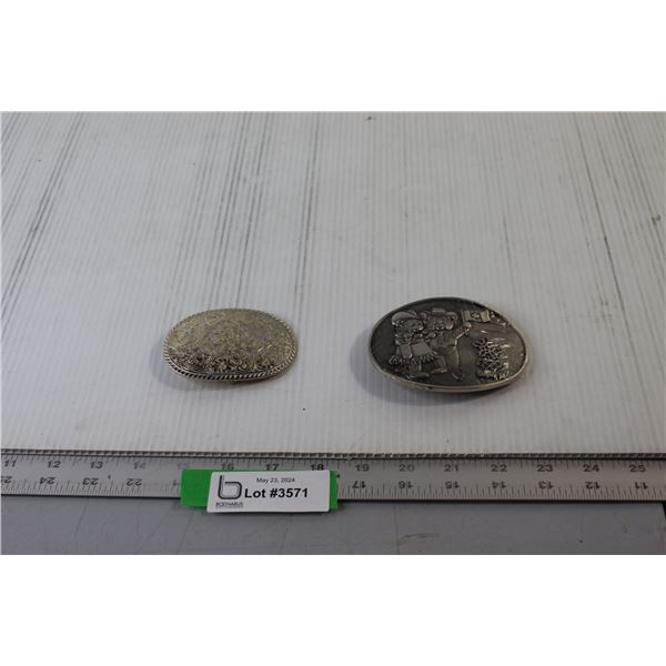 (2) Belt Buckles - (1) Sealed