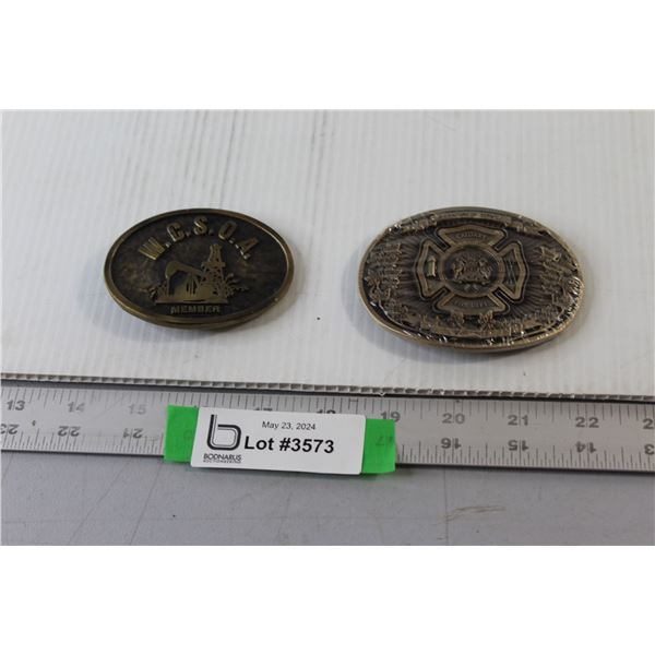 (2) Belt Buckles - (1) Sealed