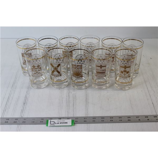 (11) Canadian Province Glasses
