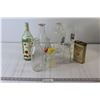 Image 1 : Assorted Glass Bottles, Wine Glasses, Furniture Cream