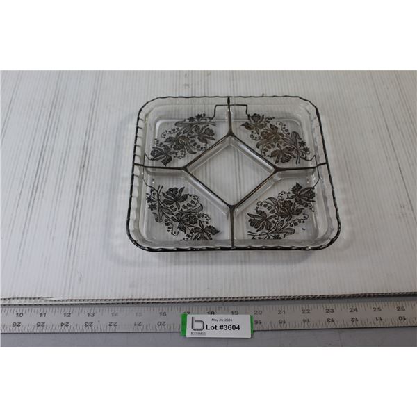 Silver Overlay Serving tray - 9 1/2" x 9 1/2"