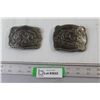 Image 1 : (2) 1985, 1986 Nationals Finals Rodeo Belt Buckles - Sealed