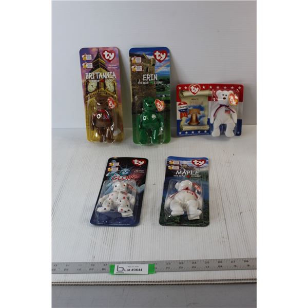 (5) TY Beanie Bears - NIB