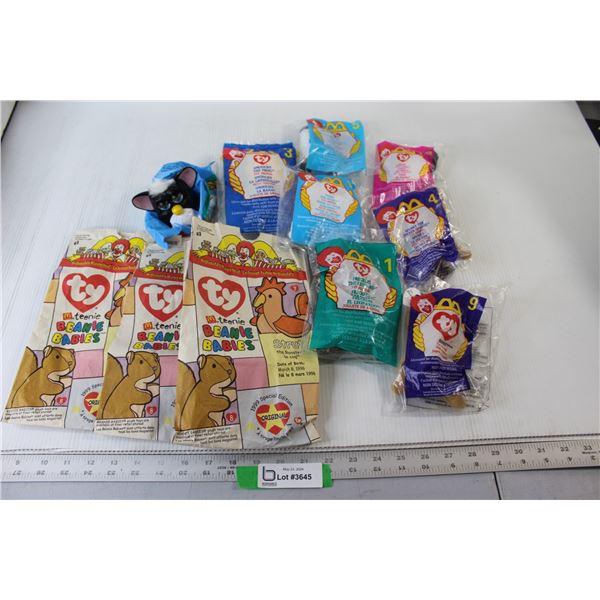 (7) TY Beanie Toys, Mini Furby Toy, Misc.