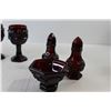 Image 3 : (7) Avon Cape Cod Goblets, Cape Cod Salt & Pepper Shakers, Bowl