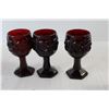 Image 4 : (7) Avon Cape Cod Goblets, Cape Cod Salt & Pepper Shakers, Bowl