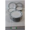 Image 1 : (8) Plates, (8) Saucers, (3) Bowls