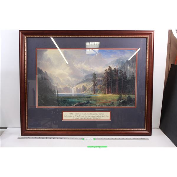 *37"x29.5" Framed Mountain Landscape Print