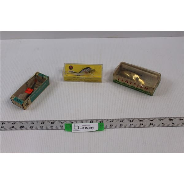 (3) Vintage Fishing Lures w/Original Boxes - Weber, Tackle Master, Helin