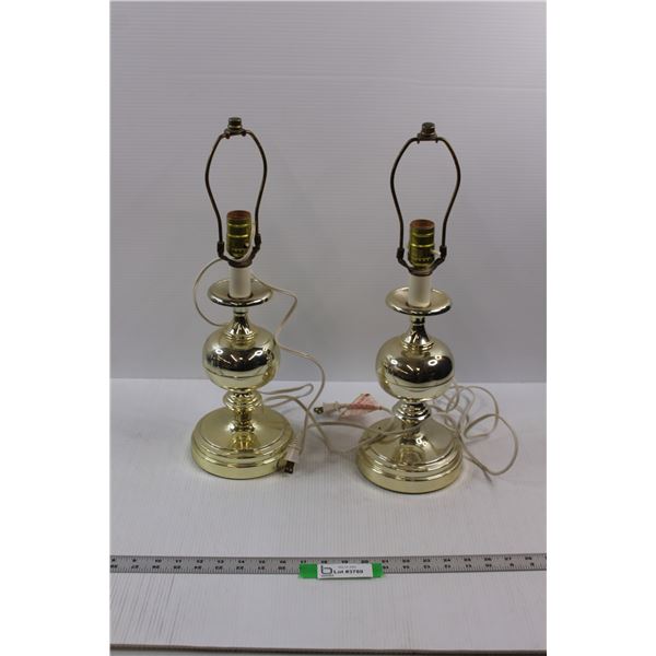 (2) Lamps - Untested, No Shades
