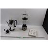 Image 1 : Vintage General Electric Coffee Percolator w/Cord, General Electric Battery Operated Lantern (Rusty/