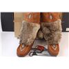 Image 3 : Pair of Manitobah Mukluks: Copper Tall Suede Vibram Sole Size US/CAN - L6/M4
