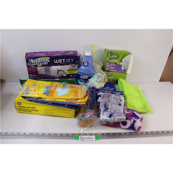 (20+) Large Lot of Swiffer and Swiffer WetJet Refills & Misc. Cleaning Items