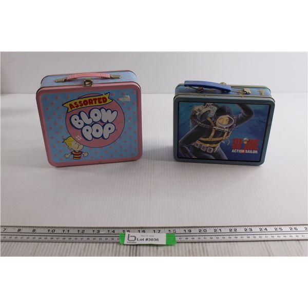(2) Lunchboxes - Blow Pop, GI Joe