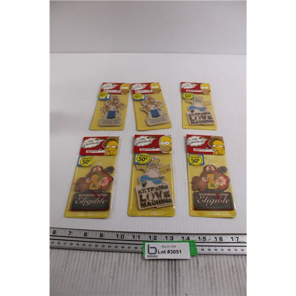 (6) The Simpsons Air Fresheners - Sealed