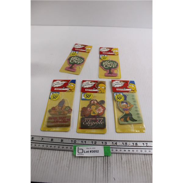(5) The Simpsons Air Fresheners - Sealed