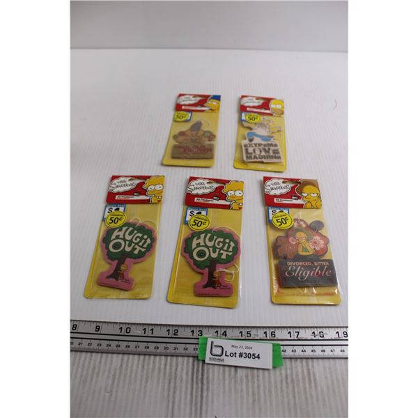 (5) The Simpsons Air Fresheners - Sealed