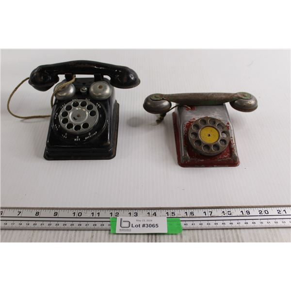 (2) Tin Toy Phones