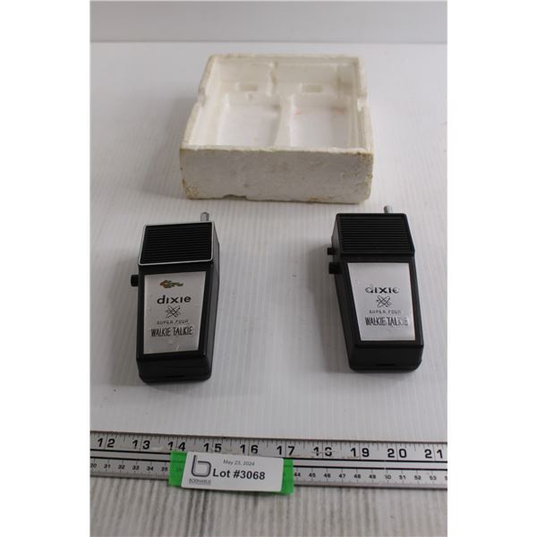 Pair of Dixie Super Four Walkie Talkies - Untested