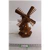 Image 1 : Wooden Windmill Decoration - Lights Up