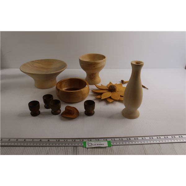 Wooden Decorations - Bowls, Sunflower, Misc.