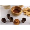 Image 2 : Wooden Decorations - Bowls, Sunflower, Misc.