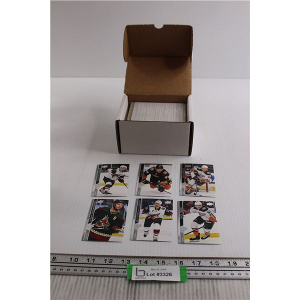 Box of 2020-21 Upper Deck Hockey Cards