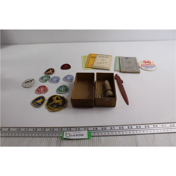 (9) Patches, (2) Pins, Misc.