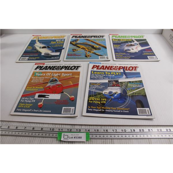 (5) Plane and Pilot Magazines