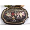 Image 4 : (2) Collector Tins, Asian-Inspired Tray