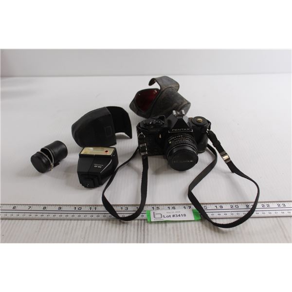 Pentax Camera with Flash - Untested