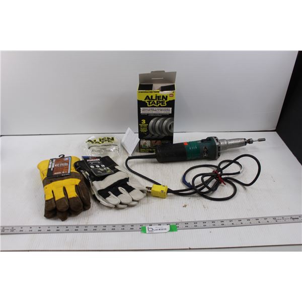 SJS Electric Cored Die Grinder w/Bit (Working, Trigger Doesn't Work, Starts as Soon As Plugged In, C