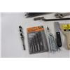 Image 3 : Various Shop Items/Tools - Needle Nose Pliers, Putty Knives, Cable Ties, A/C Recharge Assembly, Volt