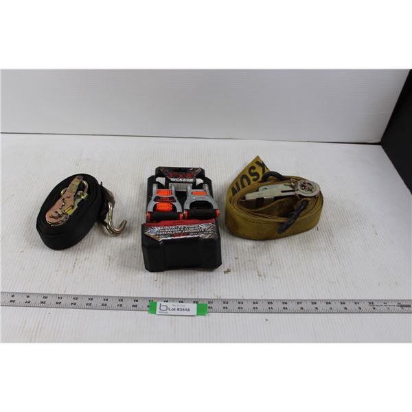 (3) Erickson Ratchet Straps - 1", 1.5" & 2"