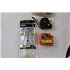 Image 3 : Various Shop Items - (2) Tape Measures, Chainsaw Chain, Cable Ties, Greenlee 25' Fish Tape, Staples 