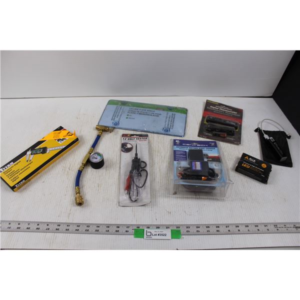 Automotive Tools/Accessories - Titan Digital Calipers, A/C Recharge Assembly, Digital Thermometer, L
