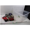 Image 1 : Milwaukee 18v Battery Charge, (2 pr) Large Work Gloves, L/XL Nitrile Long Cuff Gloves & 32L File Box