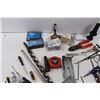 Image 3 : Various Shop Items - Precision Screwdriver, Drill Bits, Grove Gauge, Tape Measure, Cable Ties, Stapl