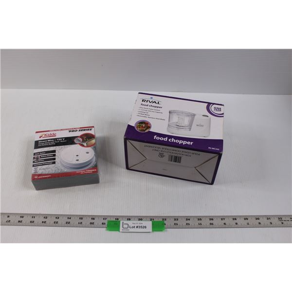 Rival Mini-Chopper (NIB) & Kidde Pro Series Direct Wire Smoke Detector (NIB)