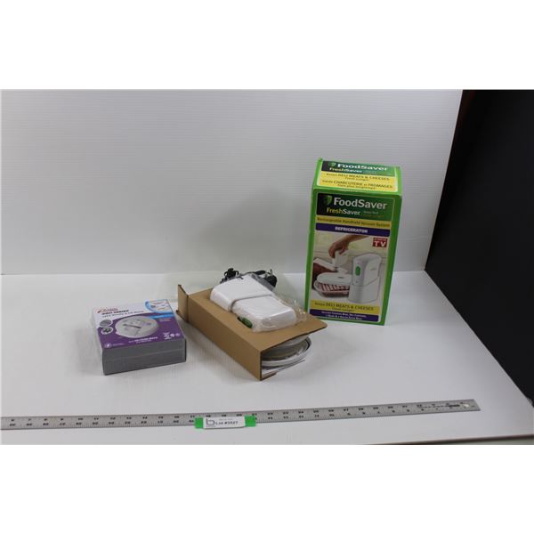 Food Saver Rechargeable Handheld Vacuum Seal System (Appears Unused) & Kidde Pro Series Direct Wire 