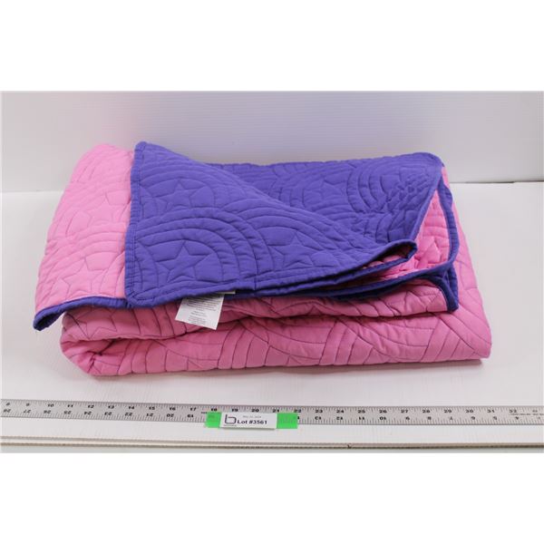 (2 pc) "Crayola" Twin Bed Coverlet - Like New Condition