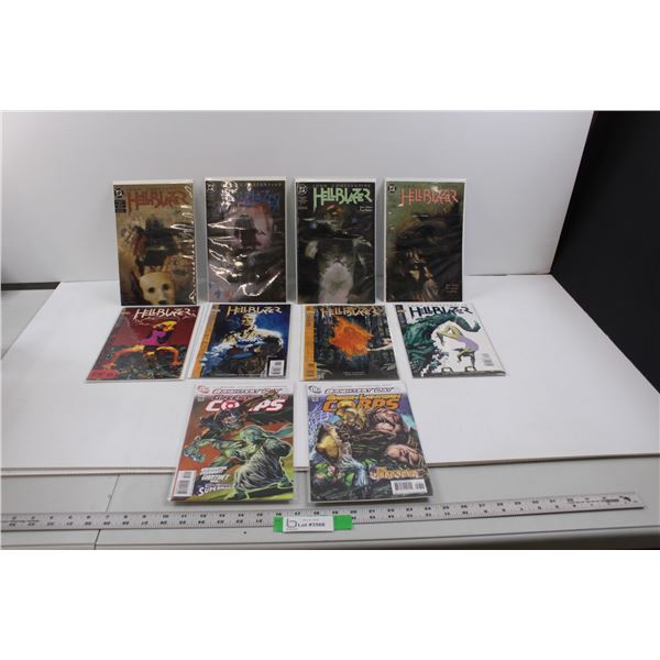 (10) Raw DC / Vertigo Comics "Hell Blazer" & "Green Lantern Corps (All Sleeved w/Backer Boards)