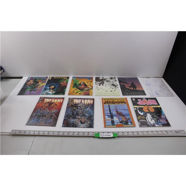 (8) Raw Image Comics - "Immortal Two", "Injection", "Inferno Hell Bound", (1) Adventure Comics - "Je