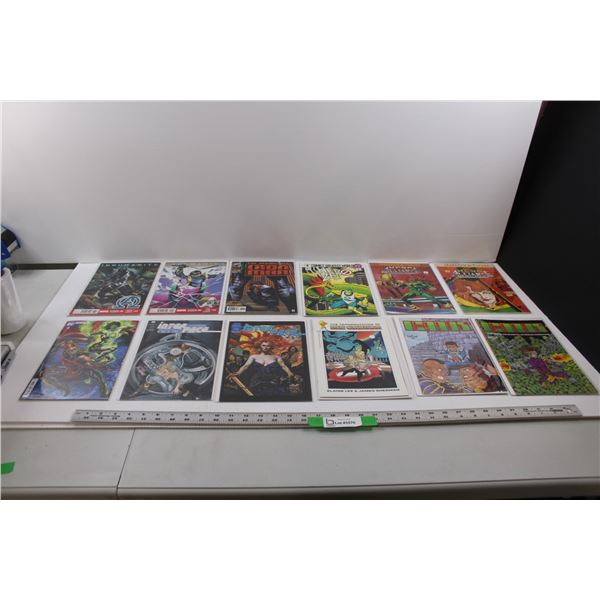 (12) Raw Comics - (3) Marvel - "Inhumanity"/"Ironman", (1) Dark Horse "Hero Zero", (2) Innovation - 