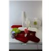 Image 1 : (2) Stockings, Ice Cube Trays, Variety Of Containers with Lids, Misc.