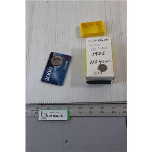 Vintage Haiti Coin, Millennium Coin, Colemans Mustard Tin