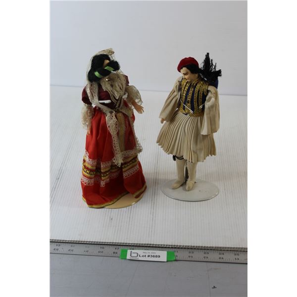 (2) Dolls With Stands