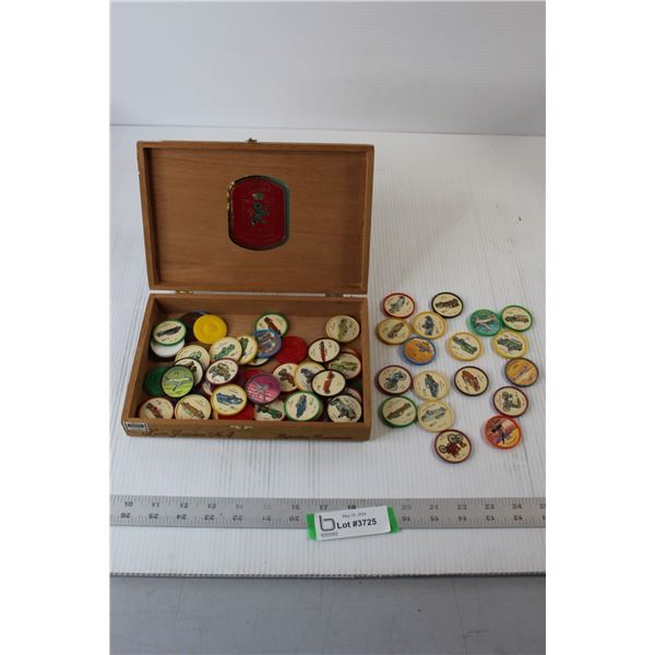 Cigar Box with Car Jello Coins