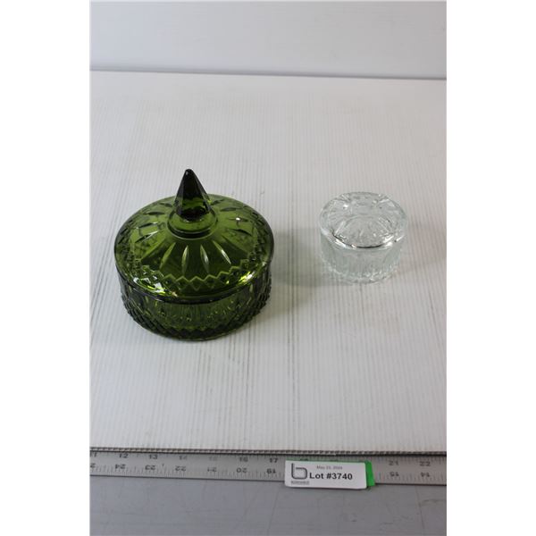 (2) Covered Trinket Bowls
