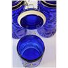 Image 3 : (4) Blue Glass Canisters